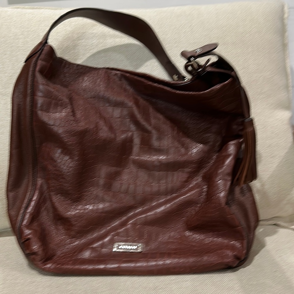 Chocolate brown coach purse